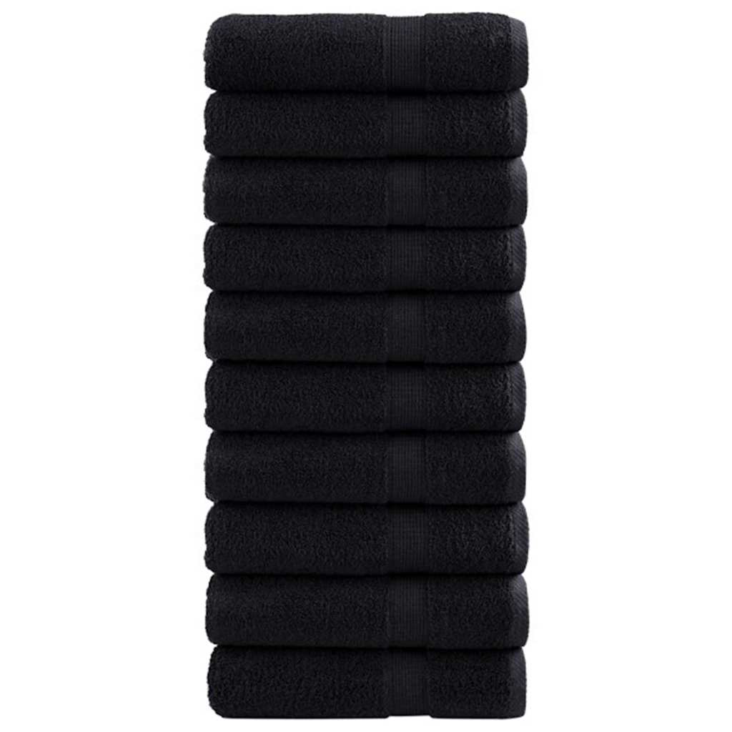 vidaXL Guest Towel SOLUND 25 pcs Black 100 x 150 cm 550 gsm 2
