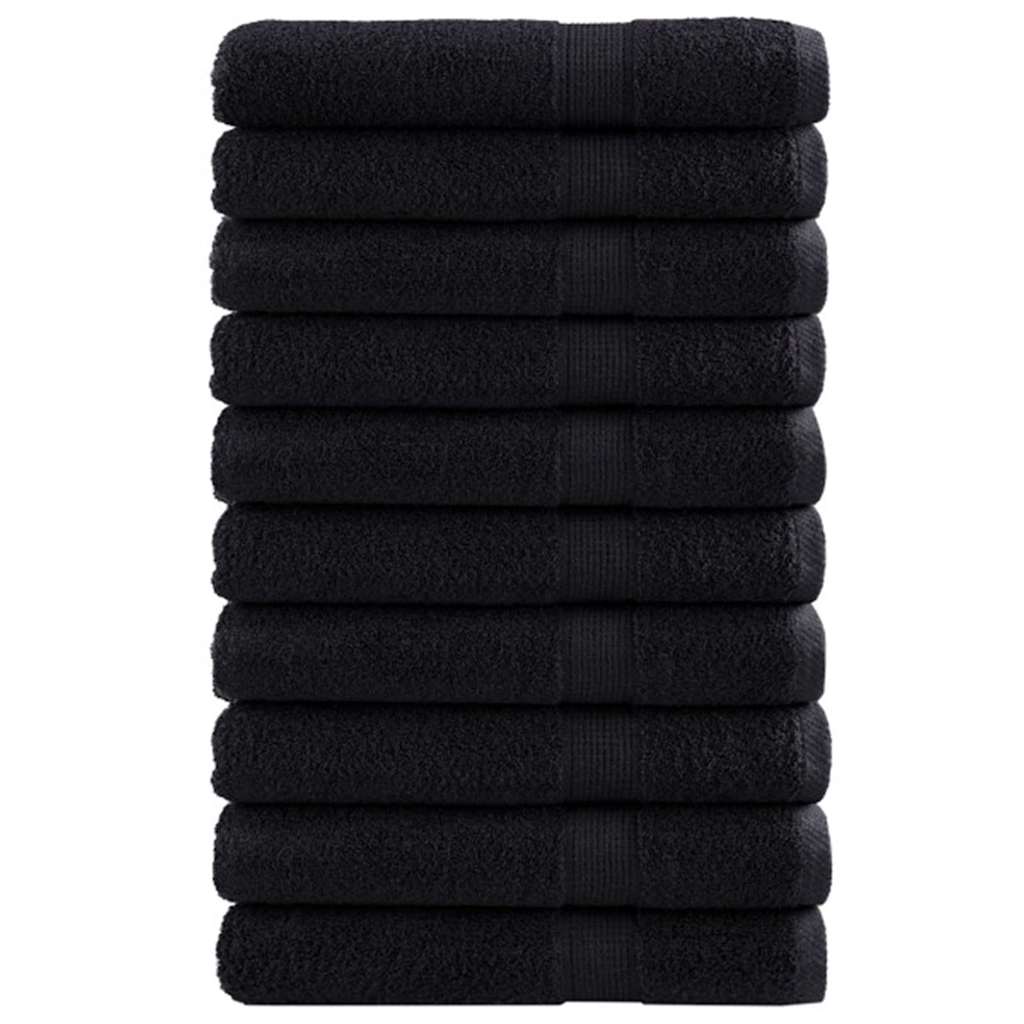 vidaXL Guest Towel SOLUND 25 pcs Black 80 x 200 cm 550 gsm 2