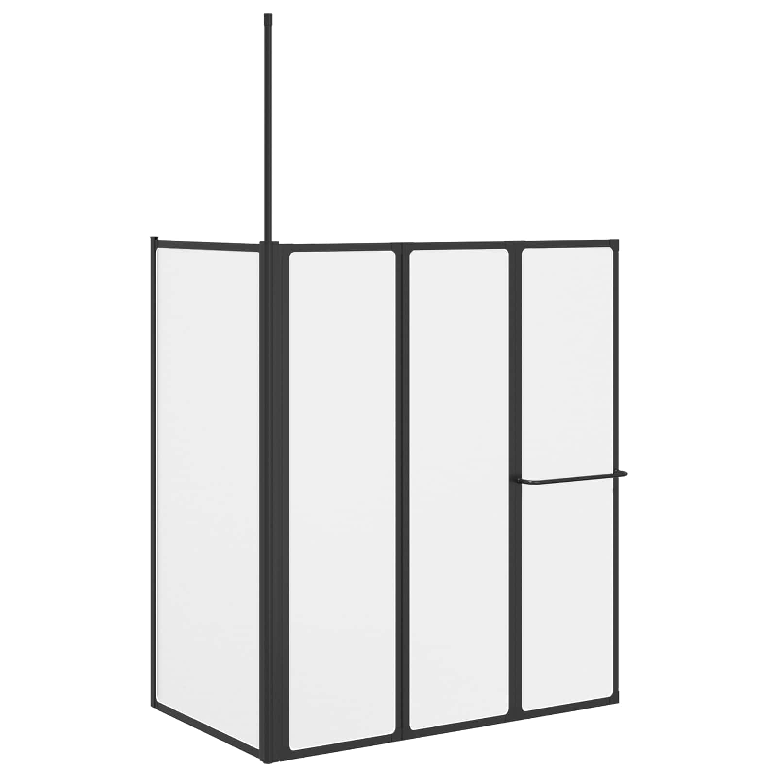 vidaXL Shower Screen White 120 x 70 x 137 cm Aluminium 2