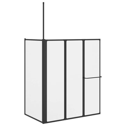 vidaXL Shower Screen White 120 x 70 x 137 cm Aluminium 2