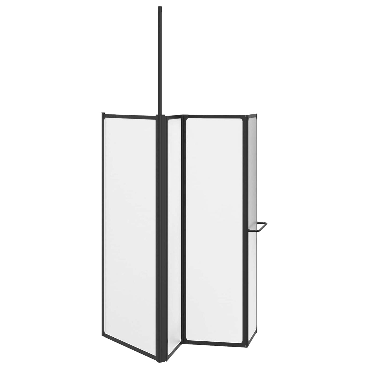 vidaXL Shower Screen White 120 x 70 x 137 cm Aluminium 4