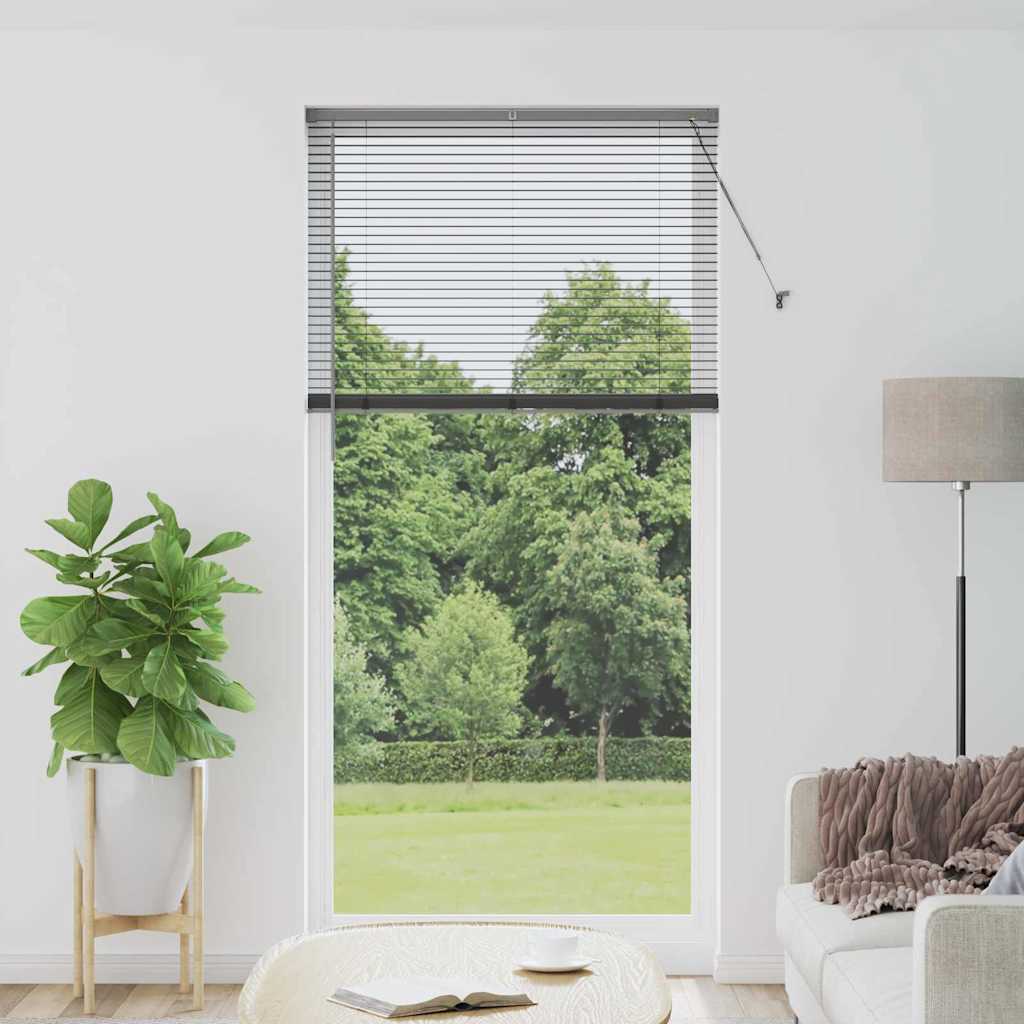 Venetian Blind 220 x 40 cm 25 mm Aluminium Dark Grey 100 cm