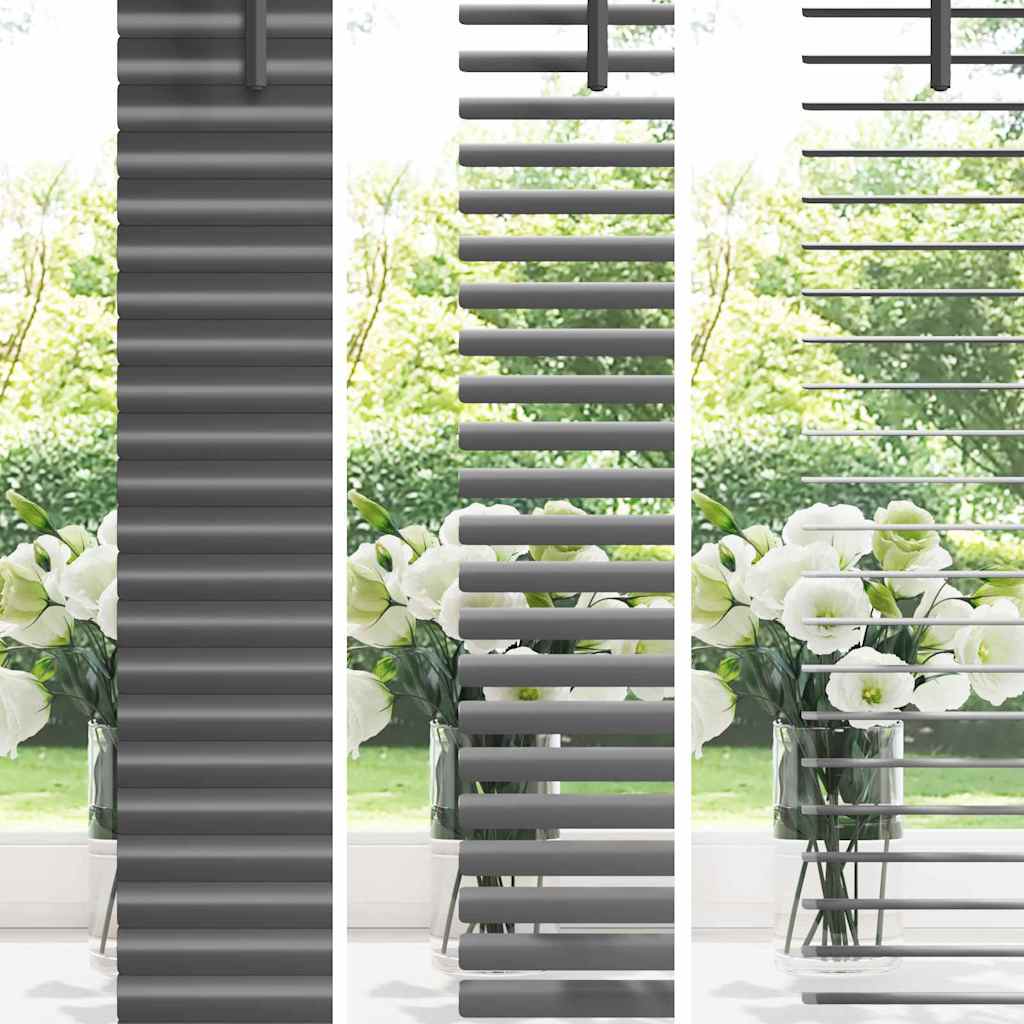 Venetian Blind 220 x 40 cm 25 mm Aluminium Dark Grey 115 cm