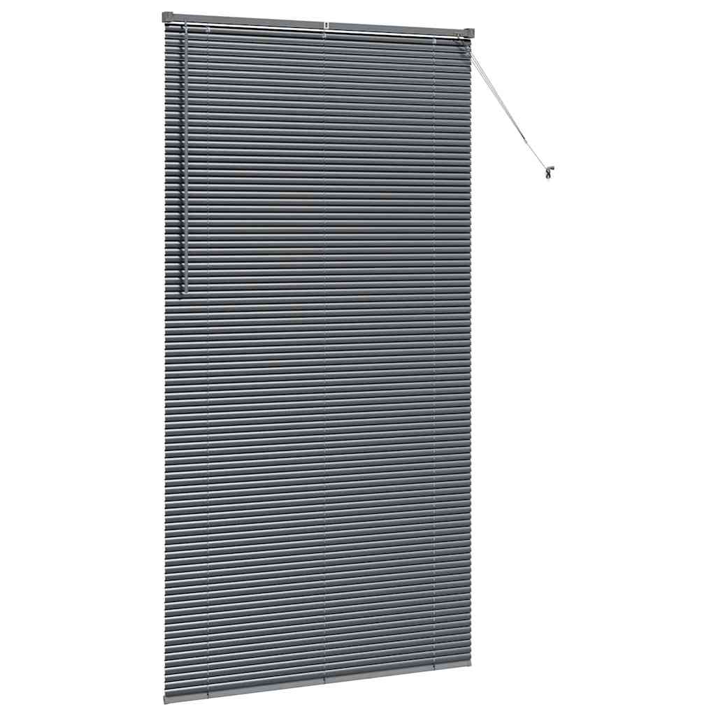 Venetian Blind 220 x 40 cm 25 mm Aluminium Dark Grey 115 cm
