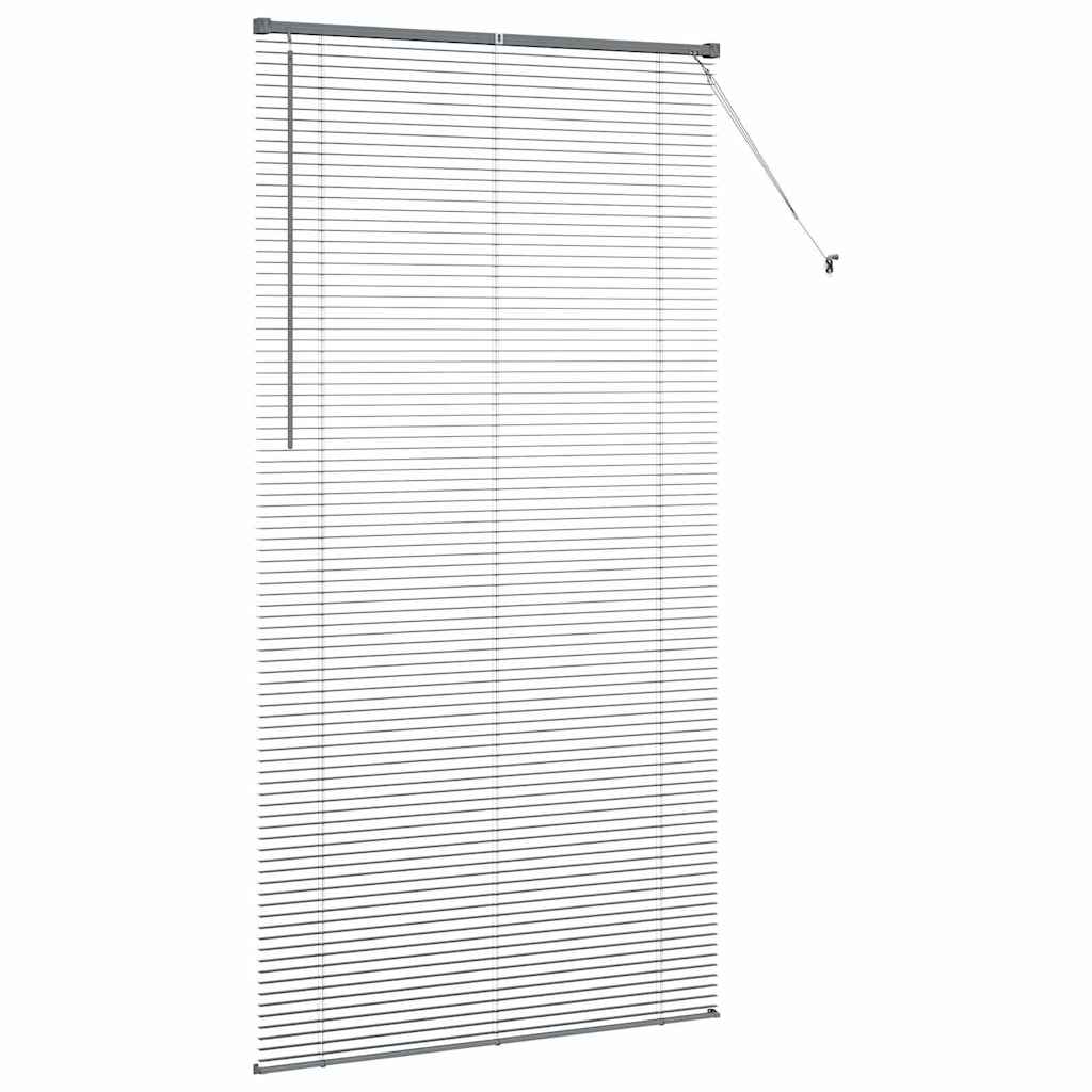 Venetian Blind 220 x 40 cm 25 mm Aluminium Dark Grey 115 cm