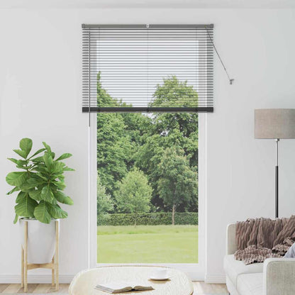 Venetian Blind 220 x 40 cm 25 mm Aluminium Dark Grey 120 cm