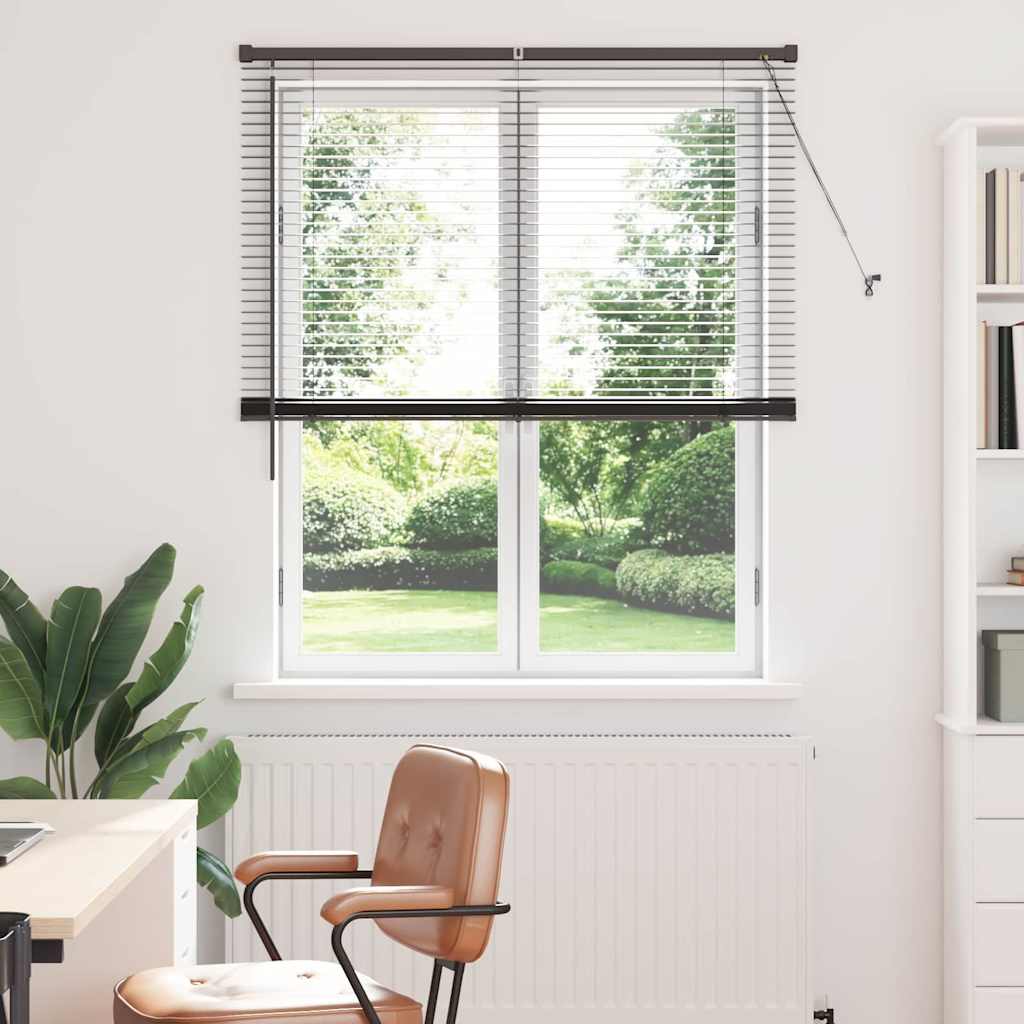 Venetian Blind 175 x 55 cm 25 mm Aluminium Black 115 cm