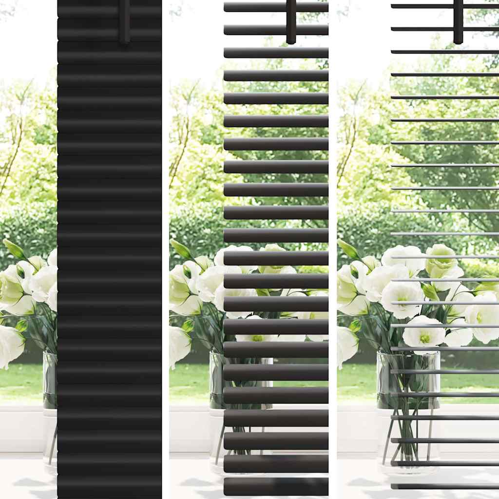Venetian Blind 175 x 55 cm 25 mm Aluminium Black 115 cm
