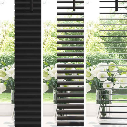 Venetian Blind 175 x 55 cm 25 mm Aluminium Black 115 cm