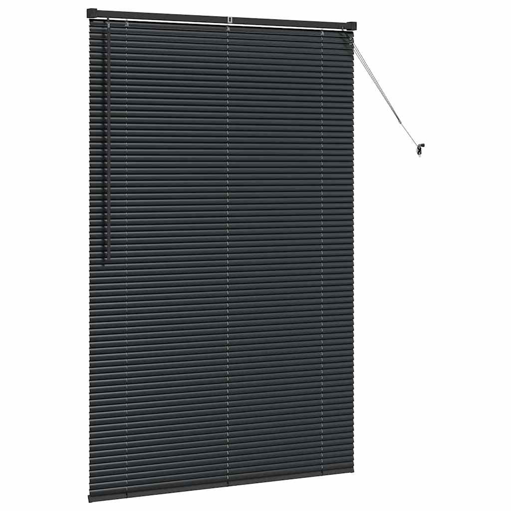 Venetian Blind 175 x 55 cm 25 mm Aluminium Black 115 cm