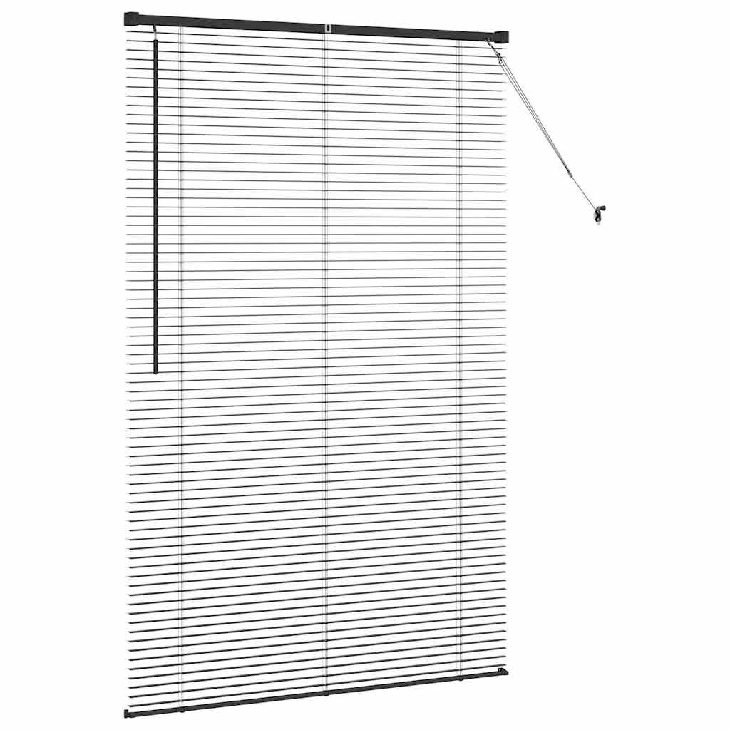 Venetian Blind 175 x 55 cm 25 mm Aluminium Black 115 cm