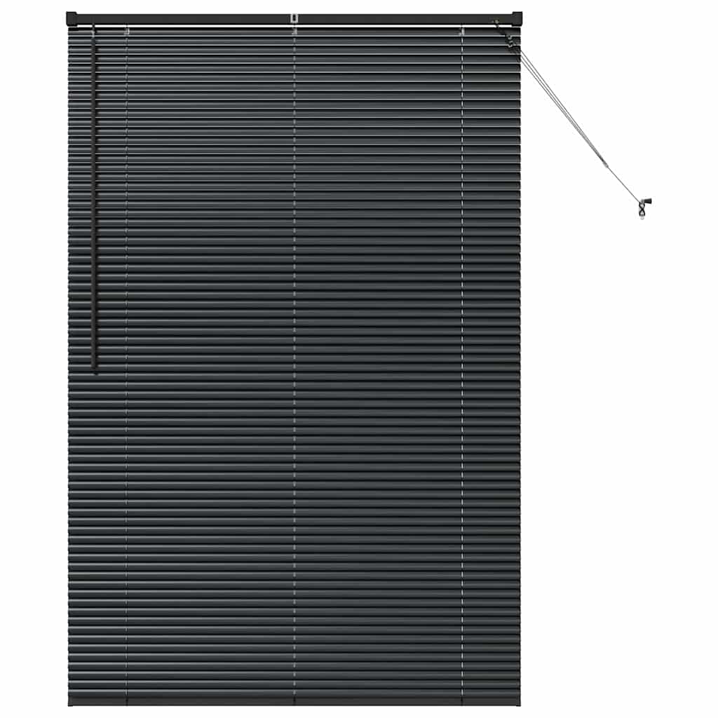 Venetian Blind 175 x 55 cm 25 mm Aluminium Black 115 cm