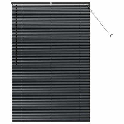 Venetian Blind 175 x 55 cm 25 mm Aluminium Black 115 cm