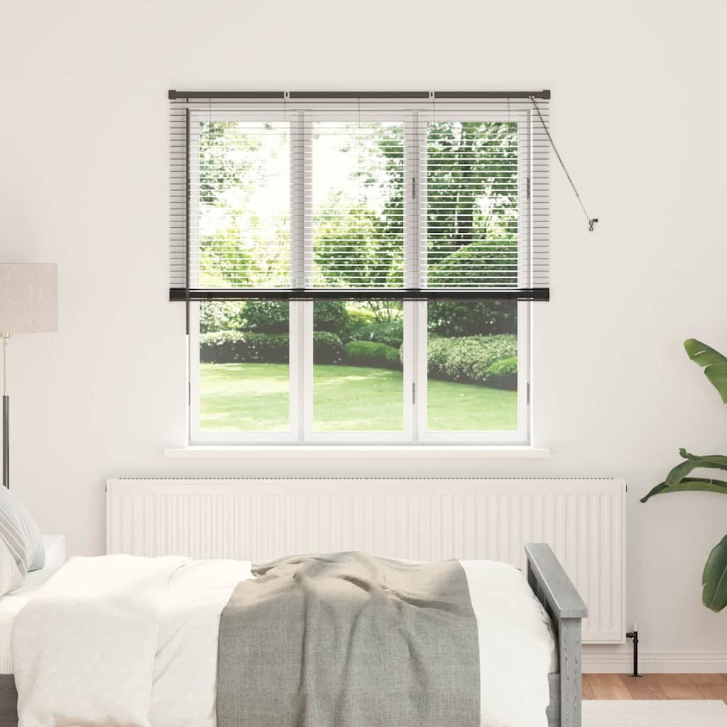Venetian Blind 175 x 55 cm 25 mm Aluminium Black 145 cm