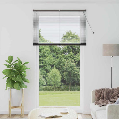 Venetian Blind 220 x 85 cm 25 mm Aluminium Black 115 cm