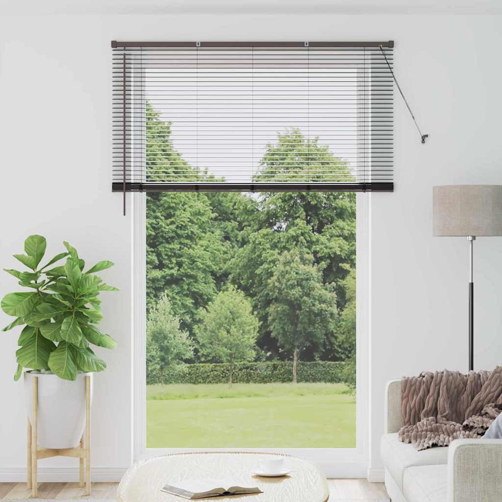 Venetian Blind 220 x 85 cm 25 mm Aluminium Black 145 cm