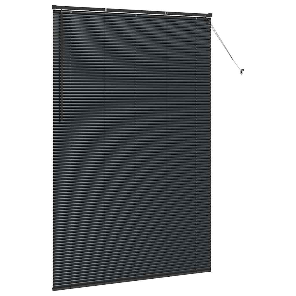 Venetian Blind 220 x 85 cm 25 mm Aluminium Black 145 cm
