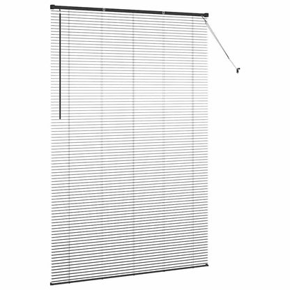 Venetian Blind 220 x 85 cm 25 mm Aluminium Black 145 cm