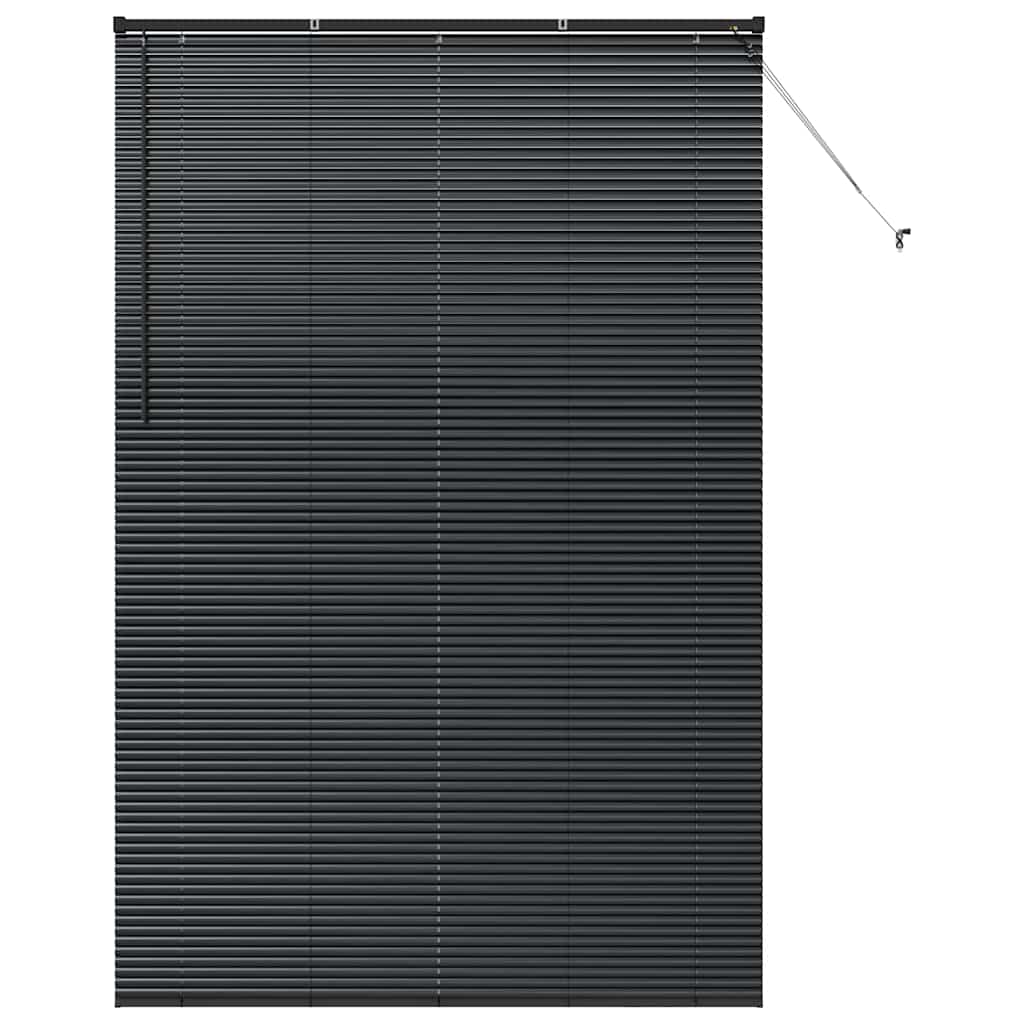 Venetian Blind 220 x 85 cm 25 mm Aluminium Black 145 cm