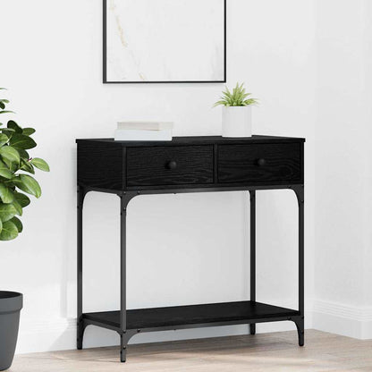 Console Table 100x34,5x75 cm Engineered Wood Black oak 75 cm
