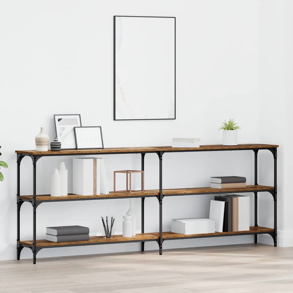 Console Table 100x29x75 cm Engineered Wood Old wood 200 cm