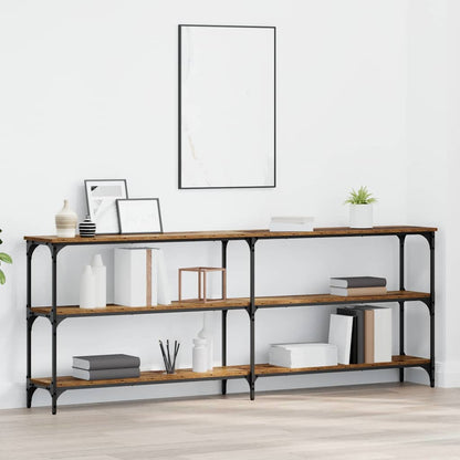 Console Table 100x29x75 cm Engineered Wood Old wood 200 cm