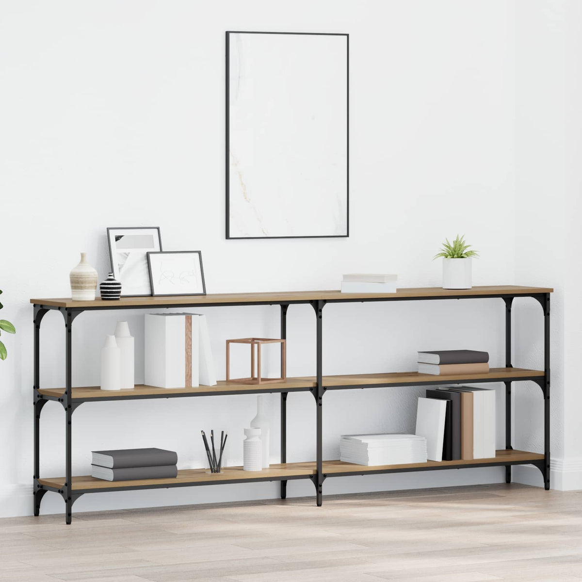 Console Table 100x29x75 cm Engineered Wood Artisan oak 200 cm