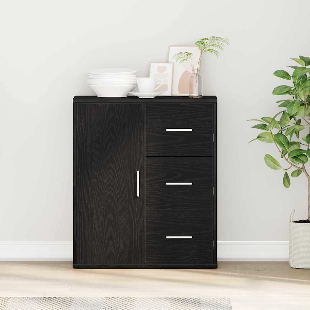Sideboard 60x31x70 cm Engineered Wood Black oak