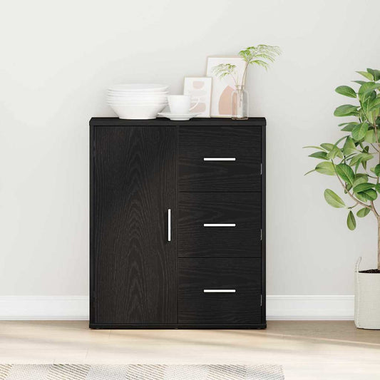 Sideboard 60x31x70 cm Engineered Wood Black oak