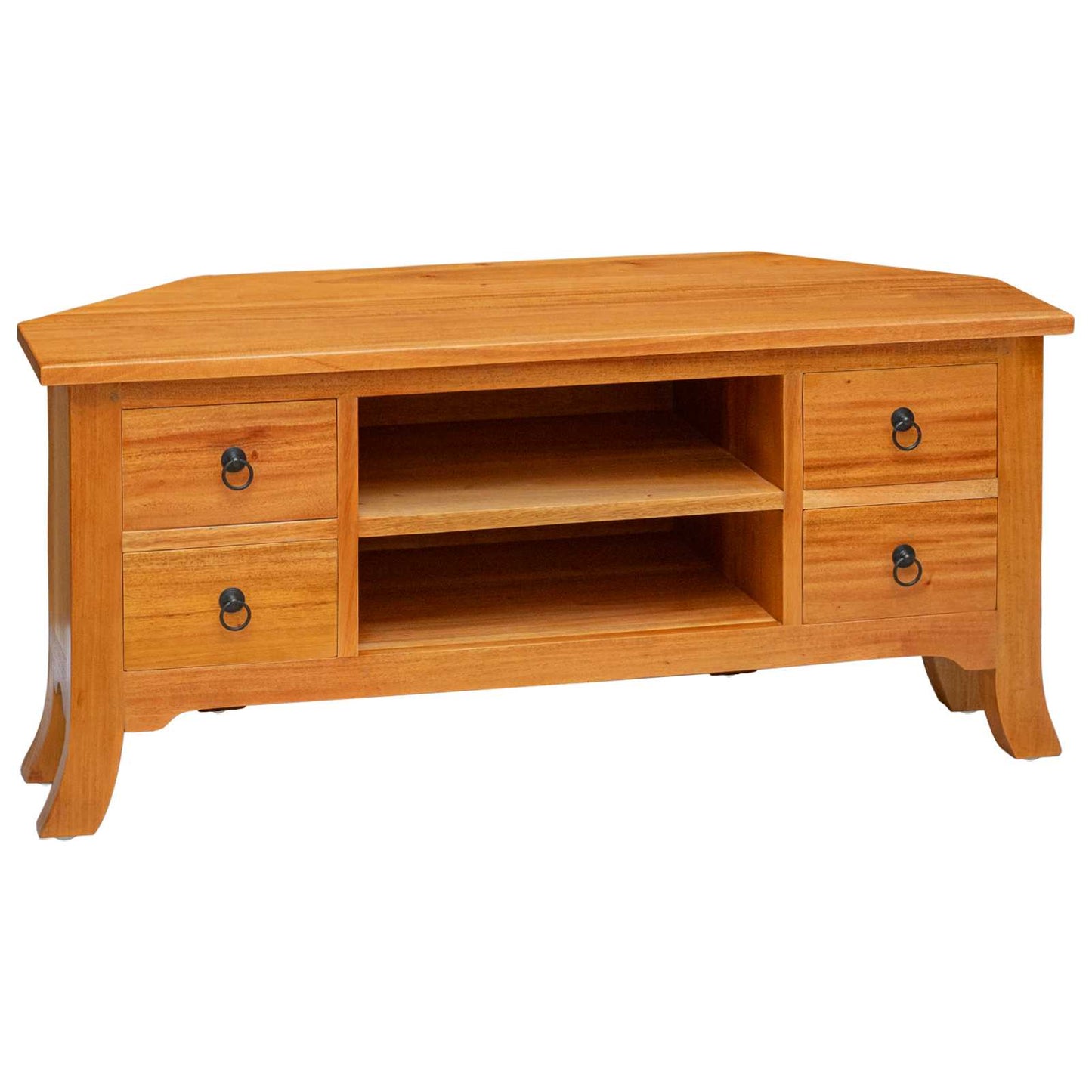 vidaXL TV Cabinet Natural 100 x 40.5 x 46 cm Solid Mahogany Wood 2