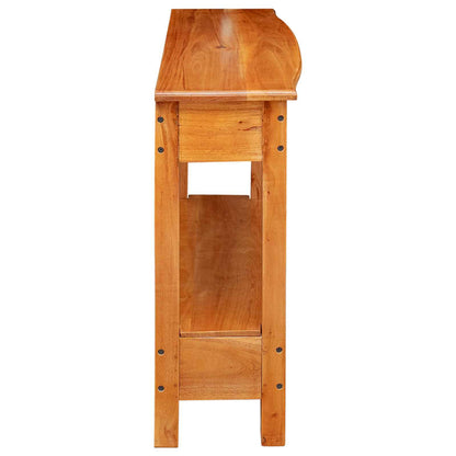 vidaXL Console Table Natural 115 x 32 x 76 cm Solid Mahogany Wood 6