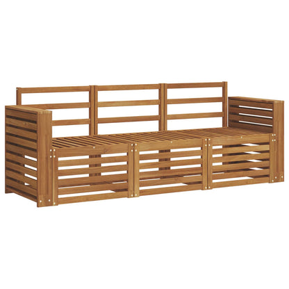 Sofa Sets 3 pcs Solid Acacia Wood Natural Wide flat