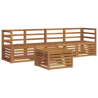 vidaXL Outdoor Sofa Set 5 pcs Natural Solid Acacia Wood 2