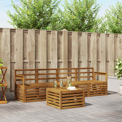 vidaXL Outdoor Sofa Set 5 pcs Natural Solid Acacia Wood 1