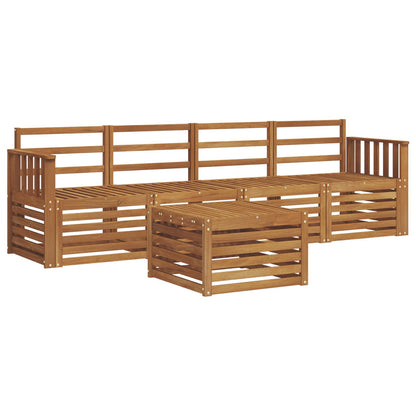 vidaXL Outdoor Sofa Set 5 pcs Natural Solid Acacia Wood 2
