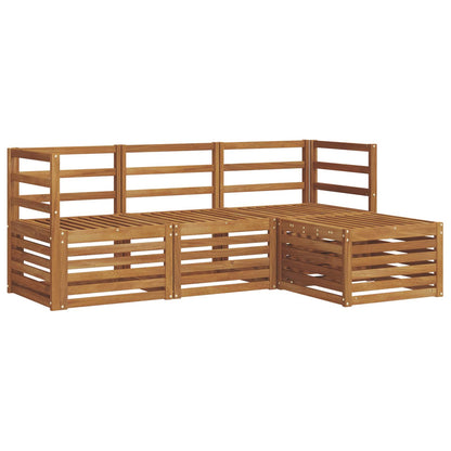 vidaXL Outdoor Sofa Set 4 pcs Natural 2