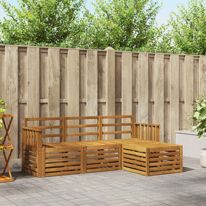 vidaXL Outdoor Sofa Set 4 pcs Natural 1