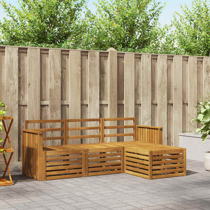 vidaXL Outdoor Sofa Set 4 pcs Natural 1