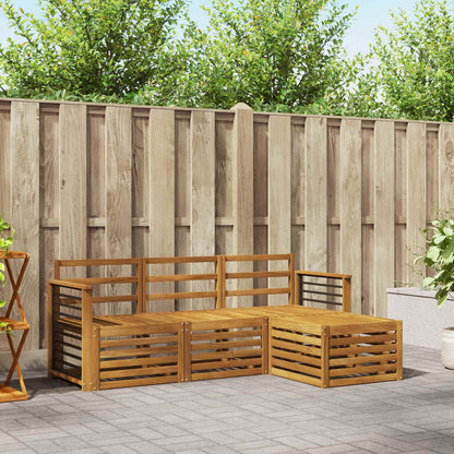 vidaXL Outdoor Sofa Set 4 pcs Natural 1
