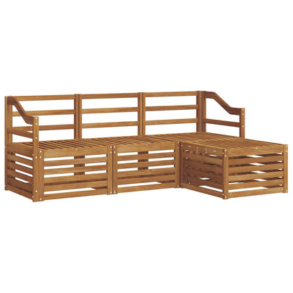 vidaXL Outdoor Sofa Set 4 pcs Natural 2