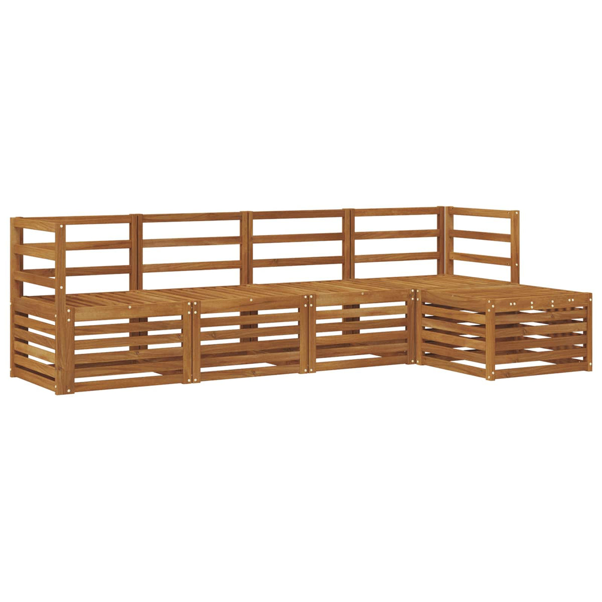 vidaXL Outdoor Sofa Set 5 pcs Natural 2