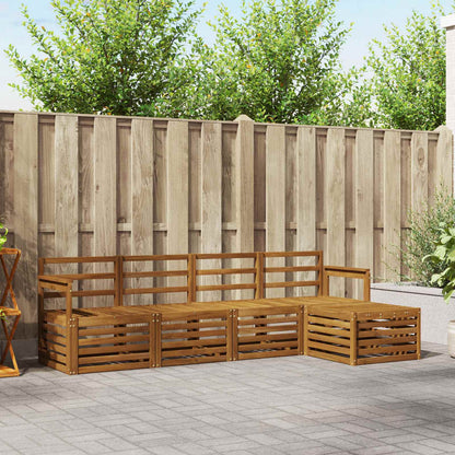 vidaXL Outdoor Sofa Set 5 pcs Natural 1