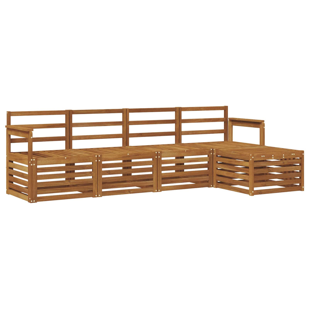 vidaXL Outdoor Sofa Set 5 pcs Natural 2