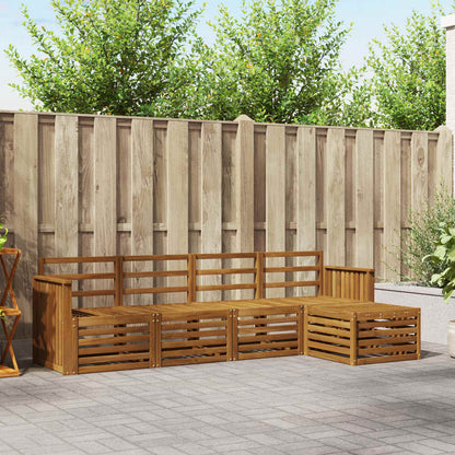 vidaXL Outdoor Sofa Set 5 pcs Natural 1