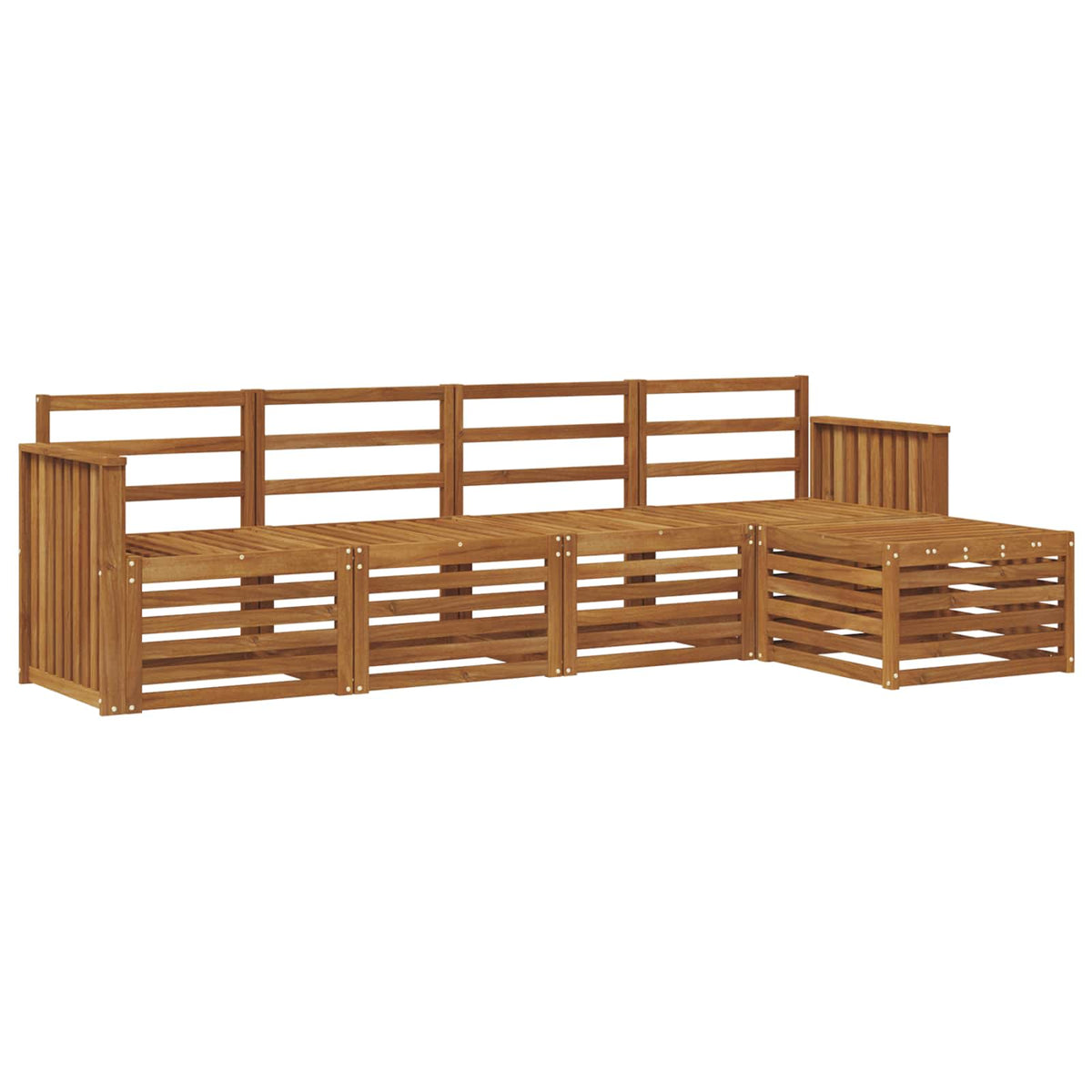 vidaXL Outdoor Sofa Set 5 pcs Natural 2