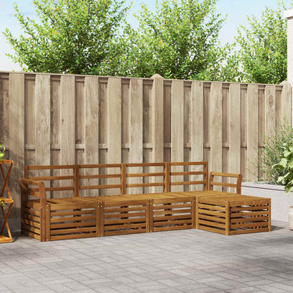 vidaXL Outdoor Sofa Set 5 pcs Natural 1