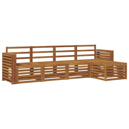 vidaXL Outdoor Sofa Set 5 pcs Natural 2