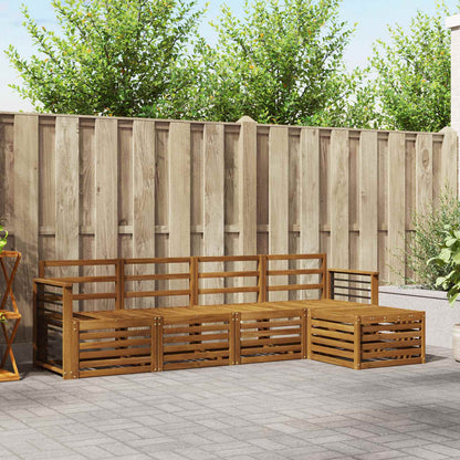 vidaXL Outdoor Sofa Set 5 pcs Natural 1