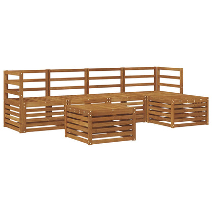 vidaXL Outdoor Sofa Set 6 pcs Natural 2