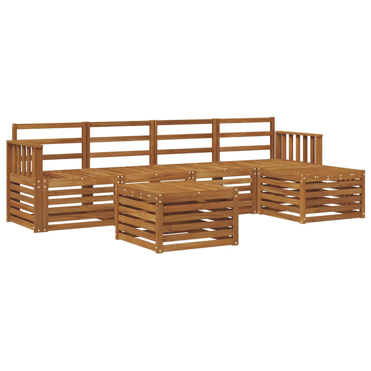 vidaXL Outdoor Sofa Set 6 pcs Natural 2